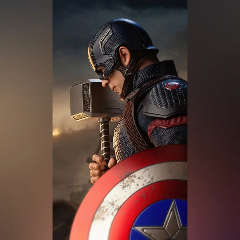 Captain America With Hammer 7834 Print Poster