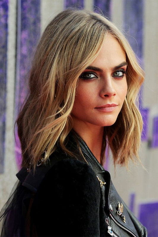 Cara Delevingne British Model Actress Painting Print Jigsaw Puzzle