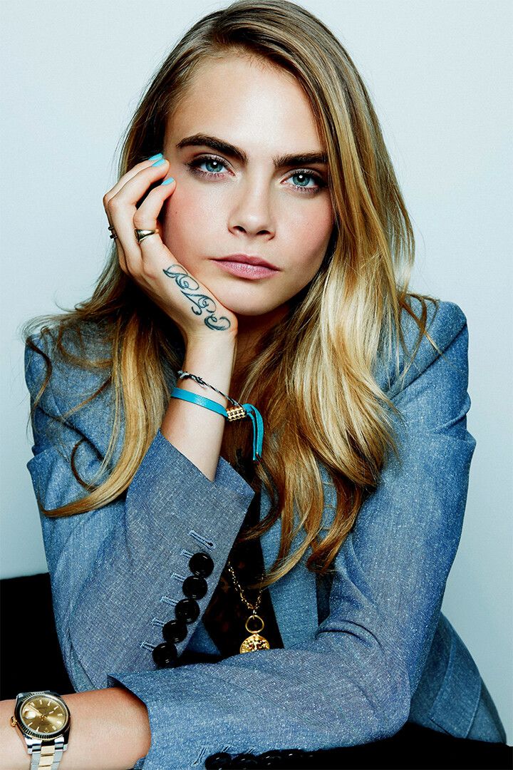 Cara Delevingne British Model Born In London Print Jigsaw Puzzle