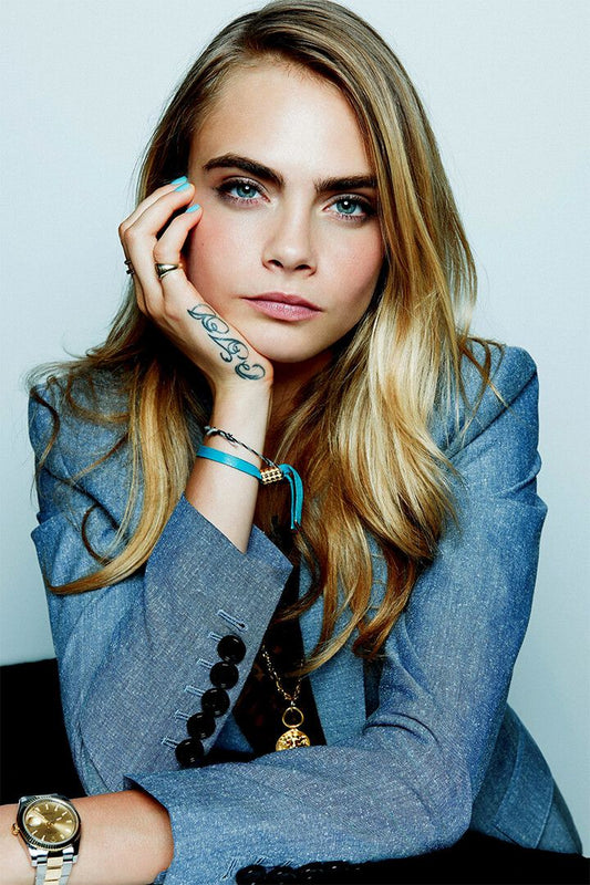 Cara Delevingne British Model Born In London Print Jigsaw Puzzle