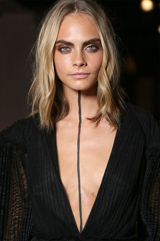 Cara Delevingne Model And Actress Painting Print Jigsaw Puzzle