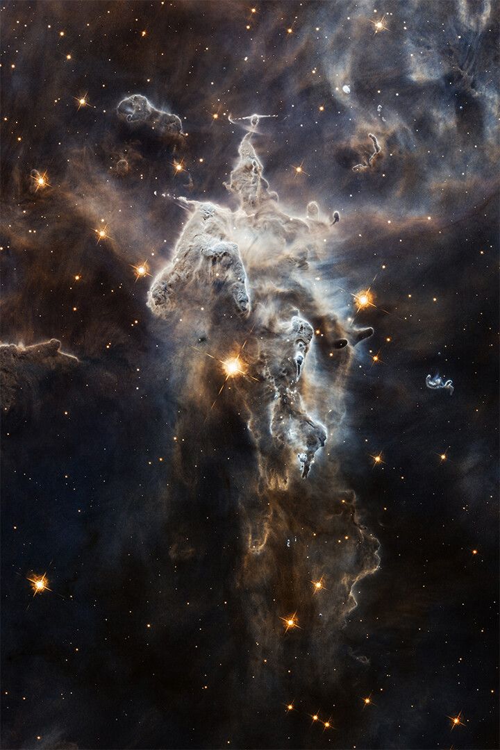 Carina Space Nebula Seismic Stars Painting Print Keychain