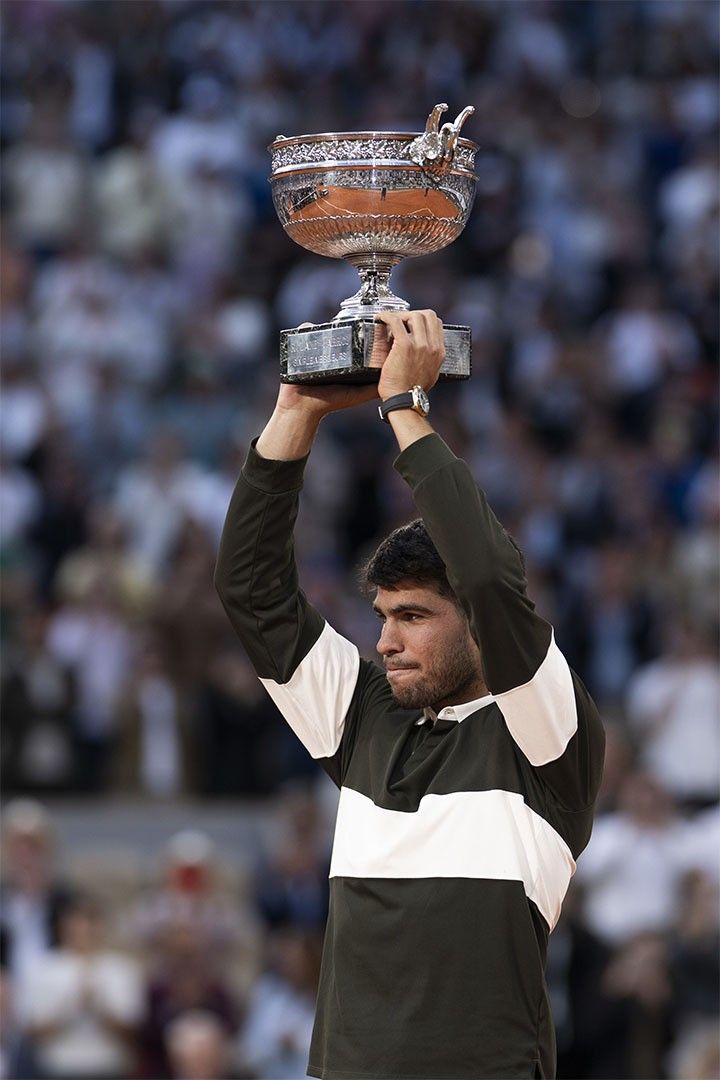 Carlos Alcaraz France Rg 2025 Champs Athlete Trophy Poster