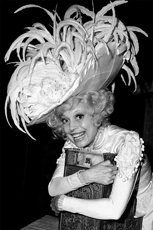 Carol Channing Modeling A Hat Print Canvas Jigsaw Puzzle