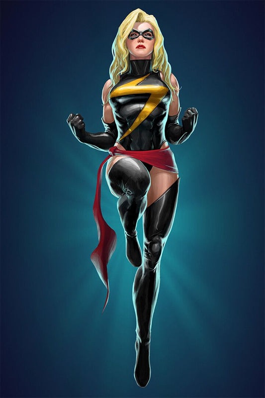 Carol Danvers Classic Captain Miss Art Print Decor Jigsaw Puzzle