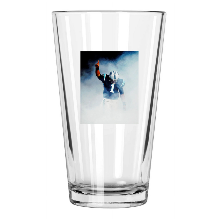 Carolina Panthers Cam Newton Photo Football Pint Beer Drinking Glass