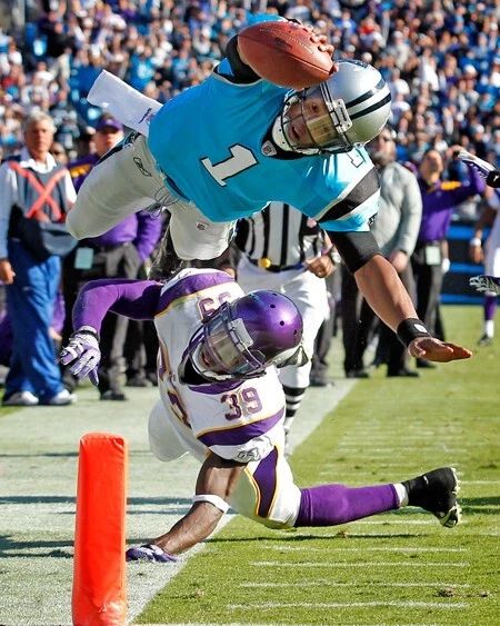Carolina Panthers Cam Newton Glossy Photo Touchdown Print Football Poster