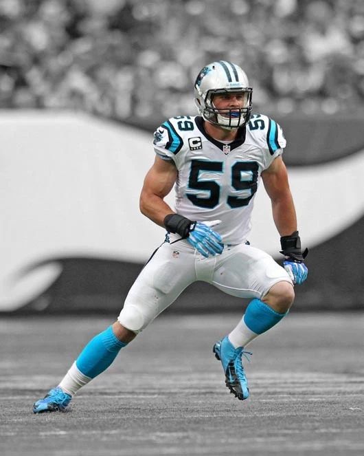 Carolina Panthers Luke Kuechly Keychain Spotlight Football Keychain