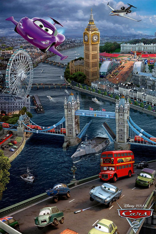 Cars 2 Car Action Movie Painting Jigsaw Puzzle