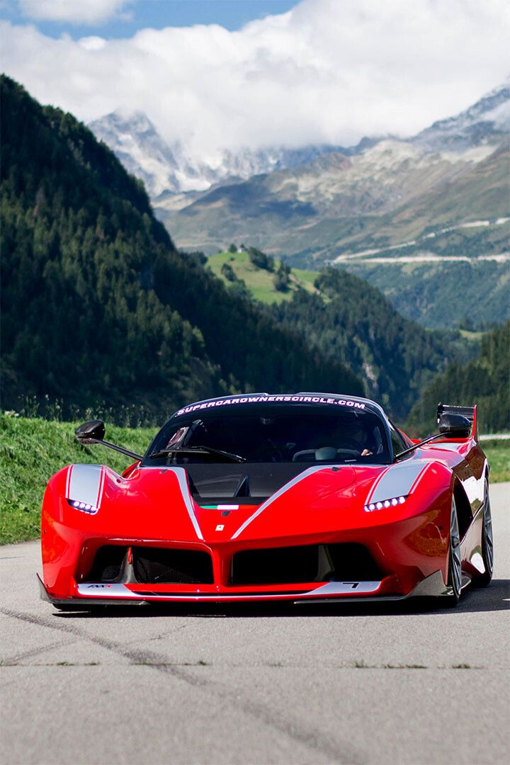 Cars Old Red Ferrari Land Vehicle Picture Painting Jigsaw Puzzle