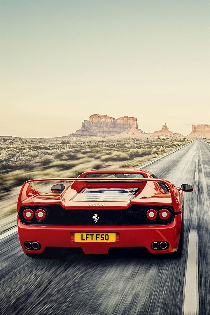 Cars Red Ferrari Landscape Land Vehicle Painting Wall Home Decor Jigsaw Puzzle