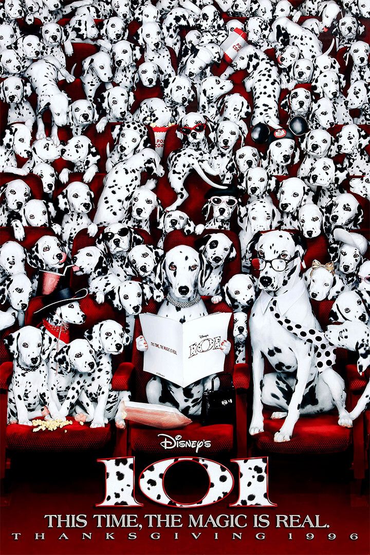 Cartoon 101 Dalmatians Puppy Dog Movie Room Wall Decor Poster