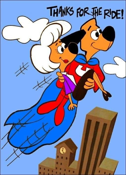 Cartoon Superhero Ride Print Poster
