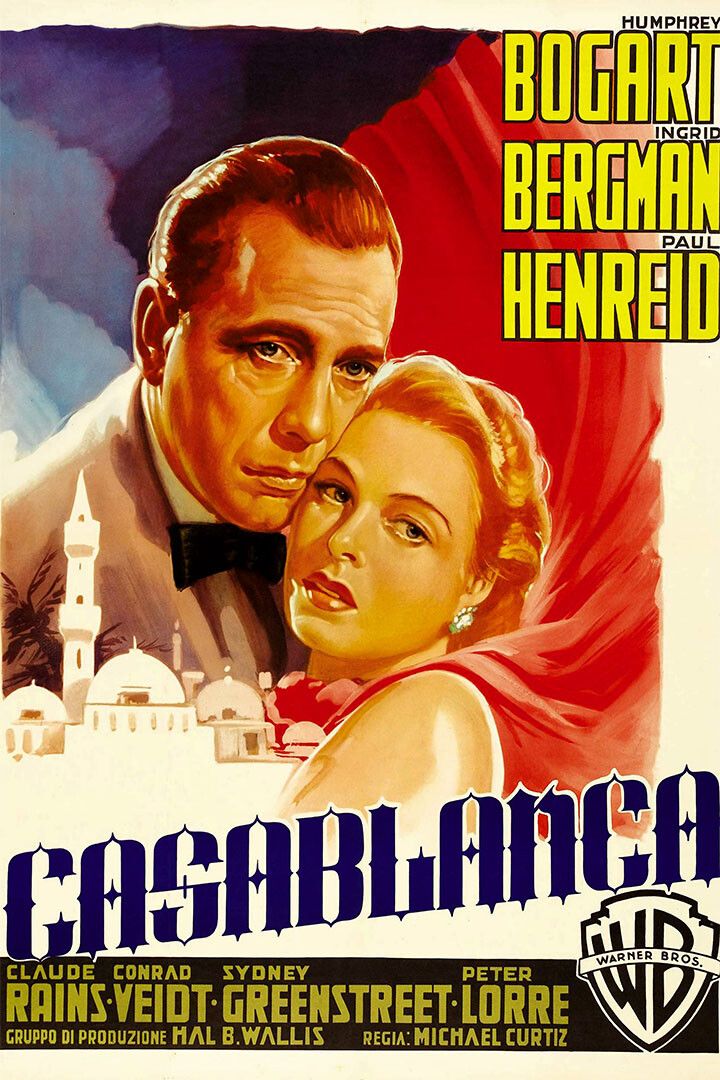 Casablanca Movie Dram Romance Vintage War Film Keychain