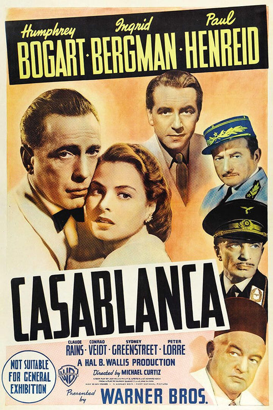 Casablanca Vintage Movie Drama Romanatic War Print Jigsaw Puzzle