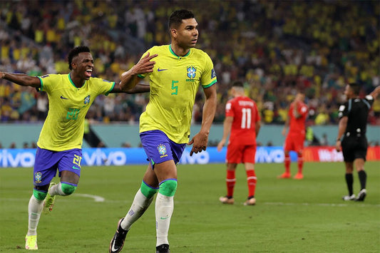 Casemiro Goal Celebration Brazil World Cup Jigsaw Puzzle