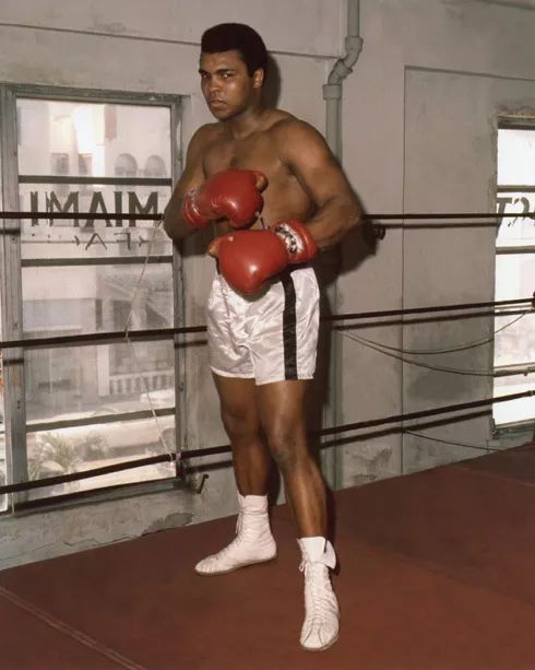Cassius Clay Muhammad Ali Glossy Magnet Print 'Boxing Training' Magnet
