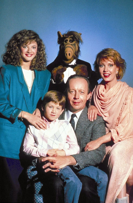 Cast Of Alf& Max Wright In Tv Show Series Publicity Picture Keychain Print