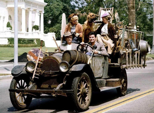 Cast Of Beverly Hillbillies In The Family Car Tv Show Publicity Keychain 8 X 10