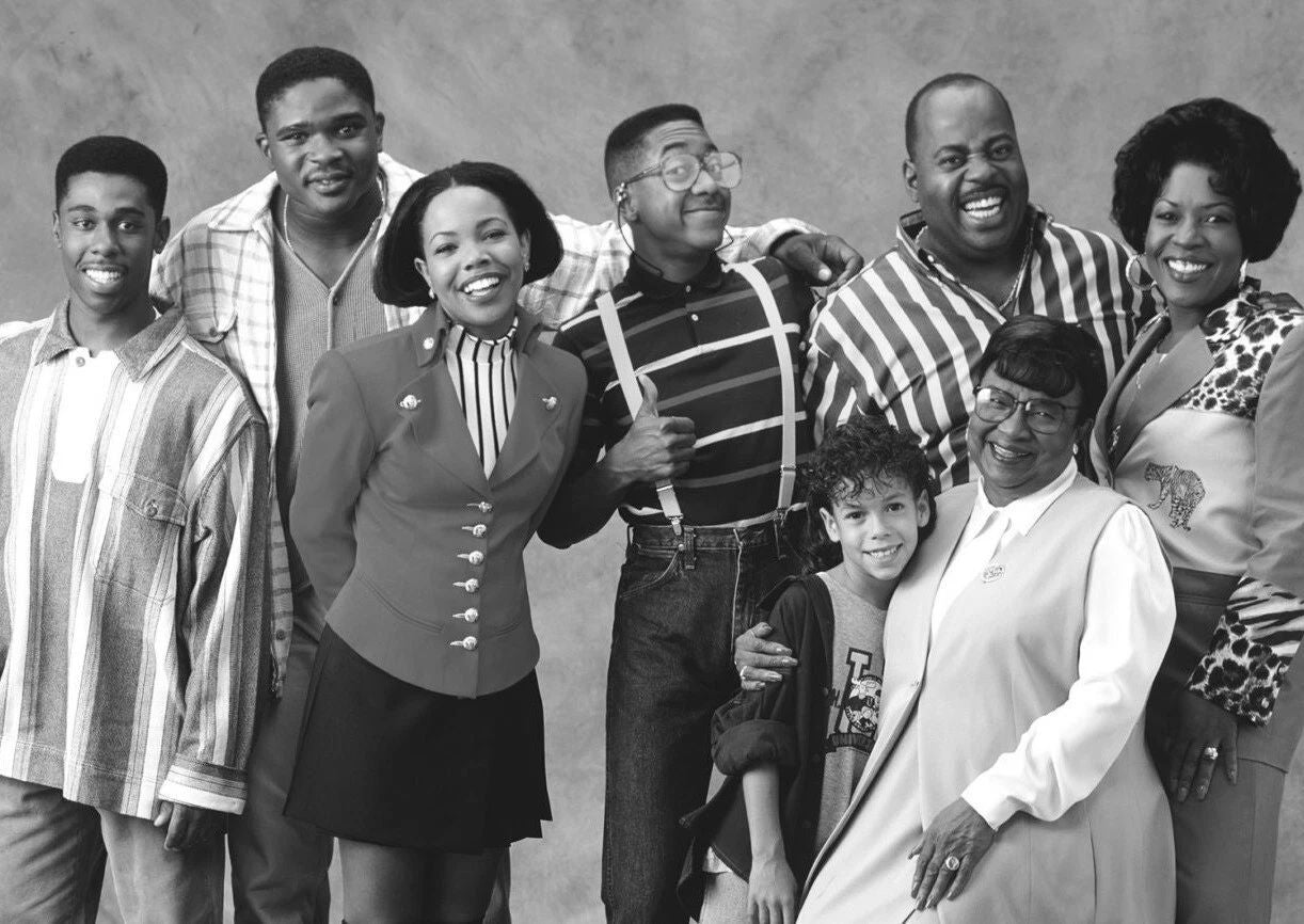 Cast Of Classic Tv Series Family Matters Retro Picture Magnet Print
