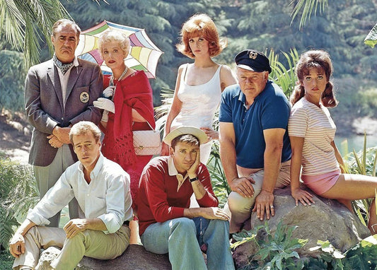 Cast Of Classic Tv Show Gilligan'S Island Vintage Publicity Keychain
