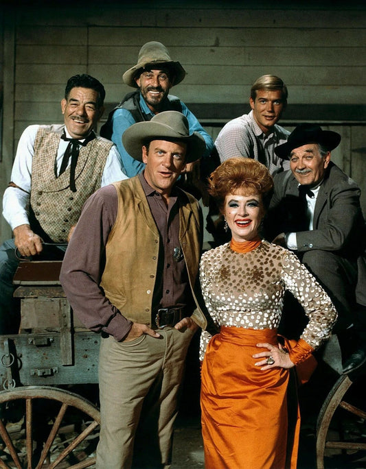 Cast Of Classic Western Tv Series Show Gunsmoke Keychain Picture Print