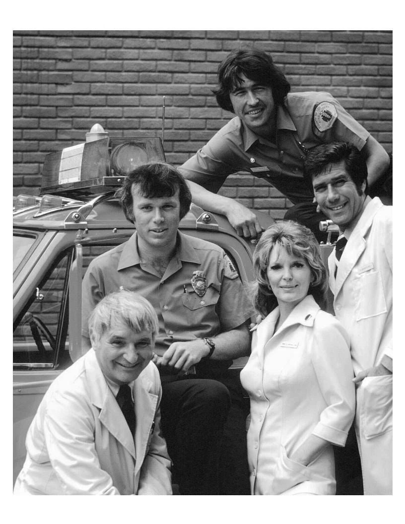 Cast Of Nbc Tv Show Emergency Old Publicity Keychain Picture Reprint
