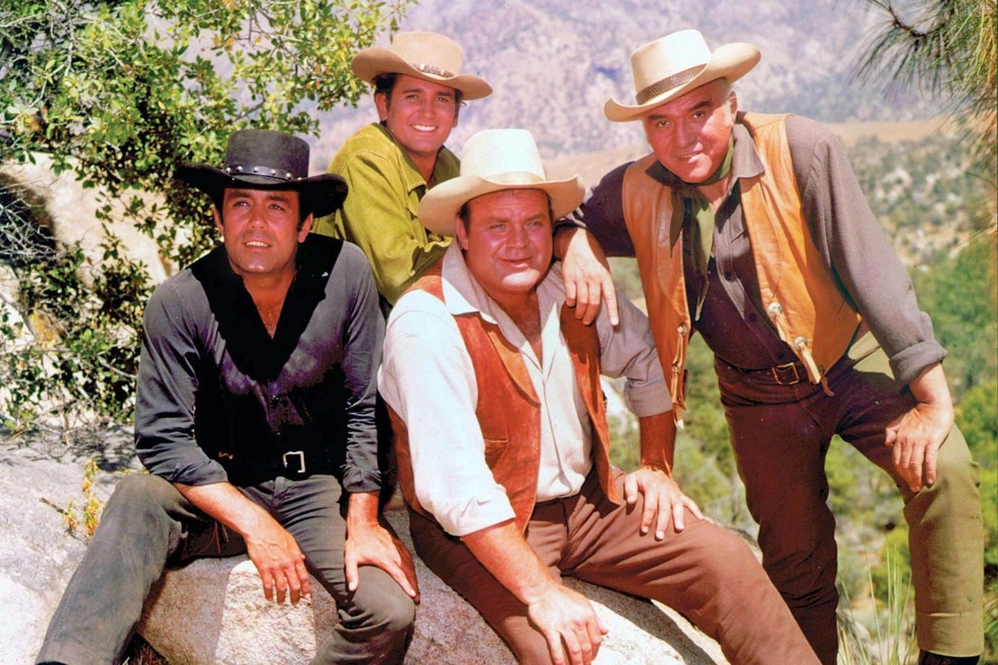 Cast Of Tv Show Bonanza Cowboy Western Series Keychain Picture Keychain