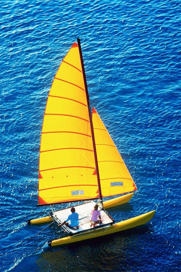 Catamaran And Swimmers At Kaanapali Beach Hawaii Magnet