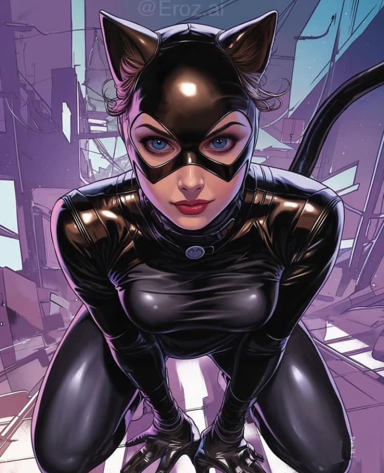 Catwoman Action Pose Print Poster