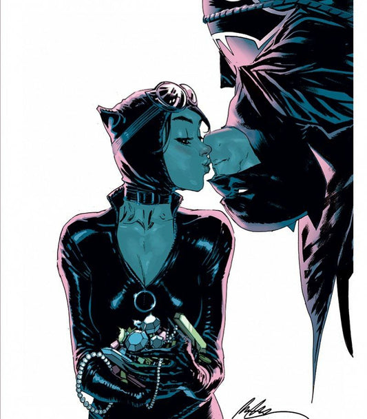 Catwoman Batman Kiss Print Poster
