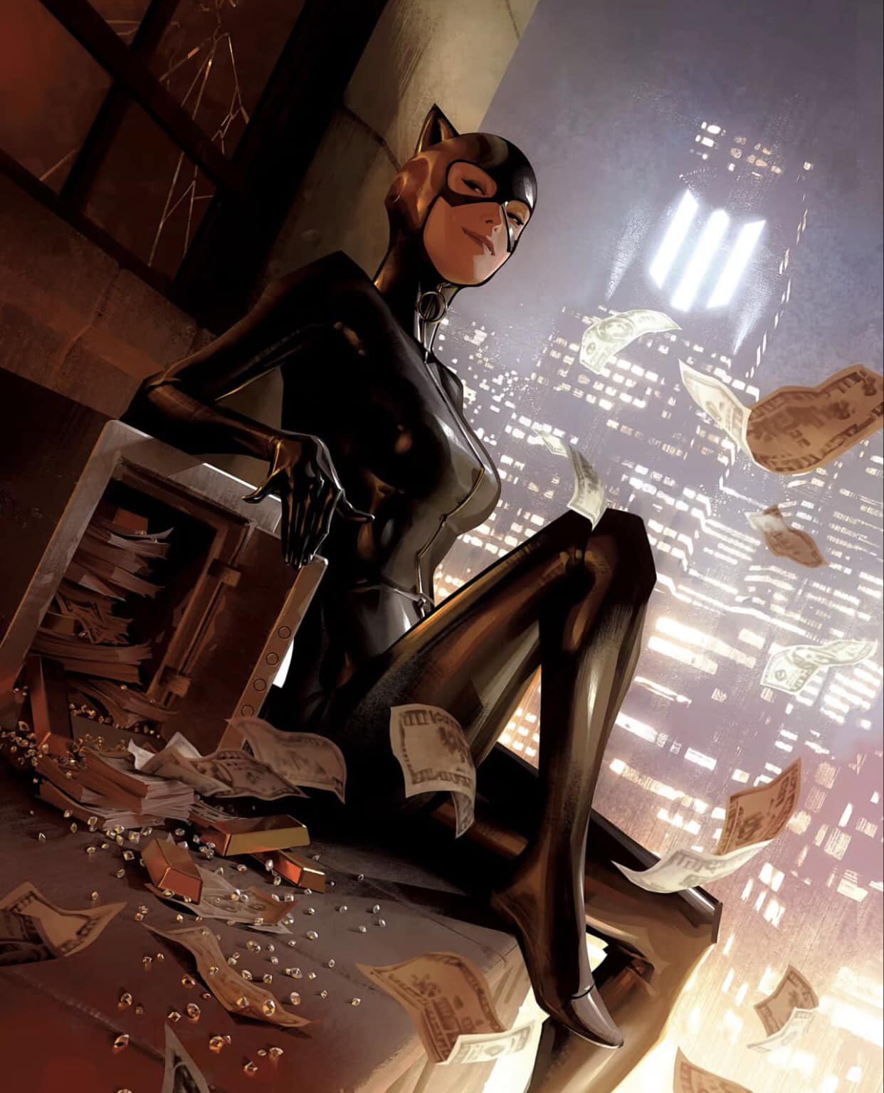 Catwoman Heist Scene (1) Print Poster