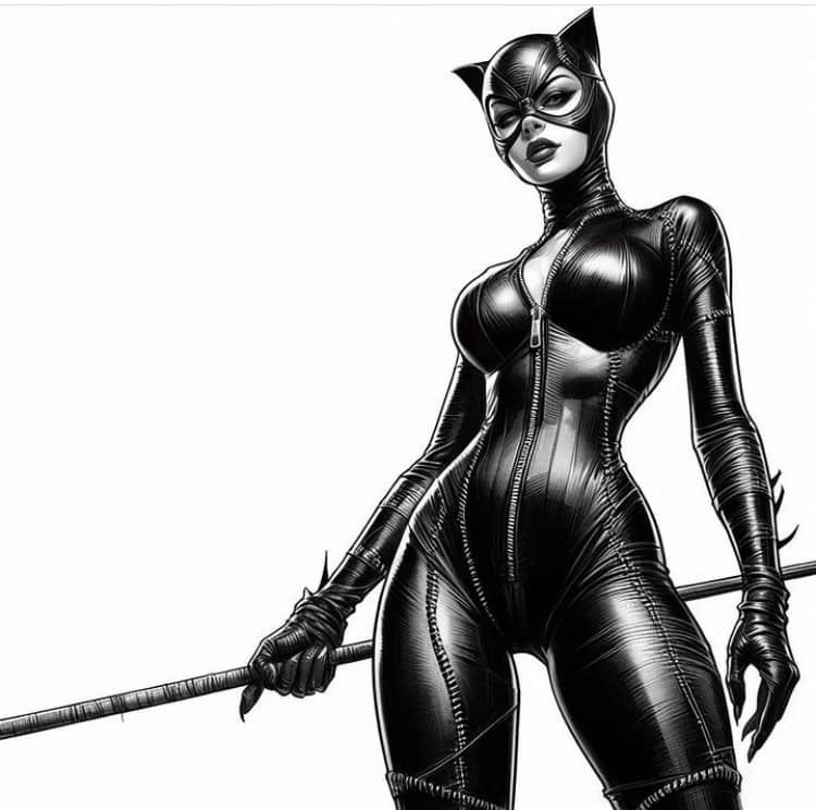 Catwoman Illustration (4) Print Poster