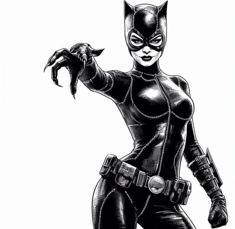 Catwoman Illustration (5) Print Poster