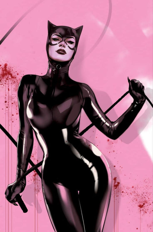 Catwoman Pink Background Print Poster