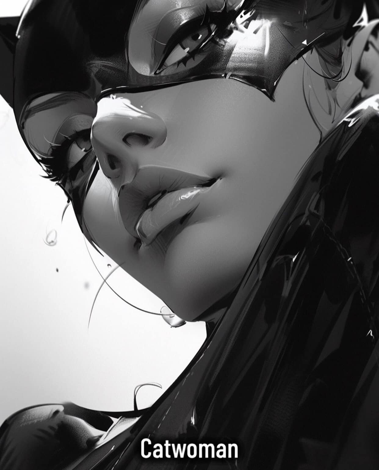 Catwoman Portrait Artwork Print Poster