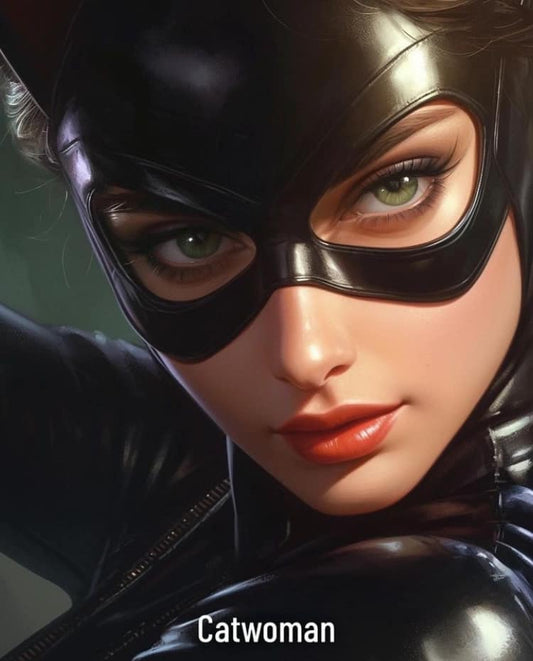 Catwoman Portrait Closeup (2) Print Poster