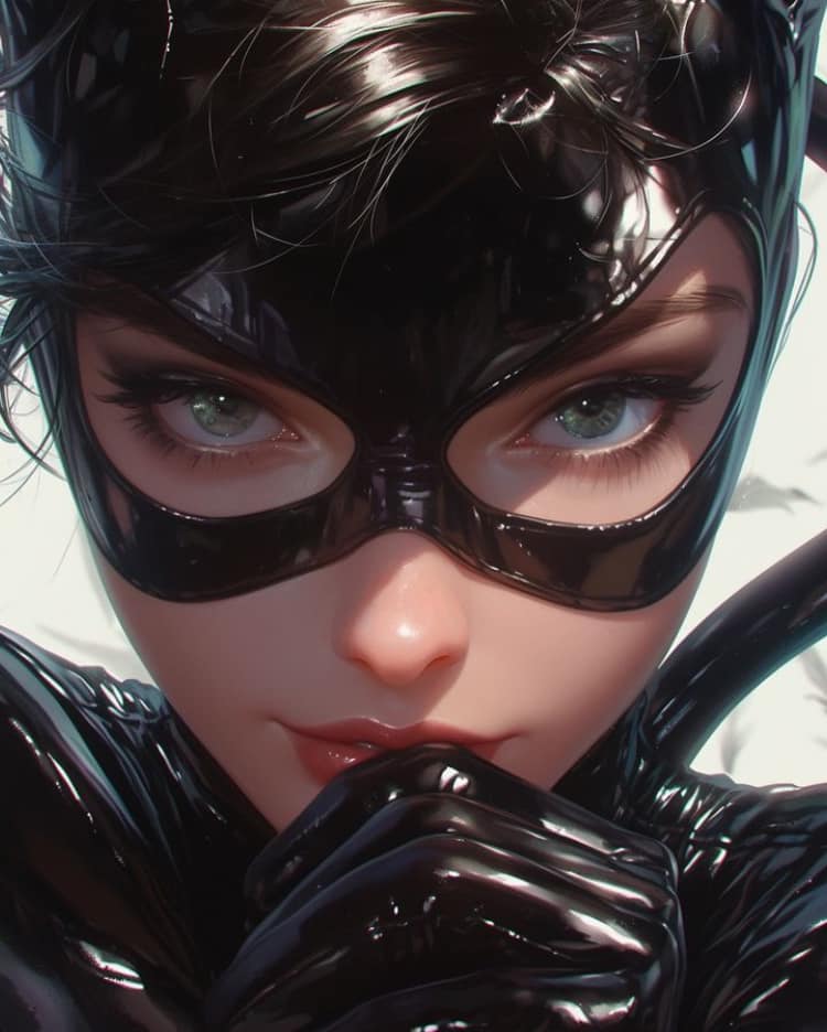 Catwoman Portrait Closeup (3) Jigsaw Puzzle