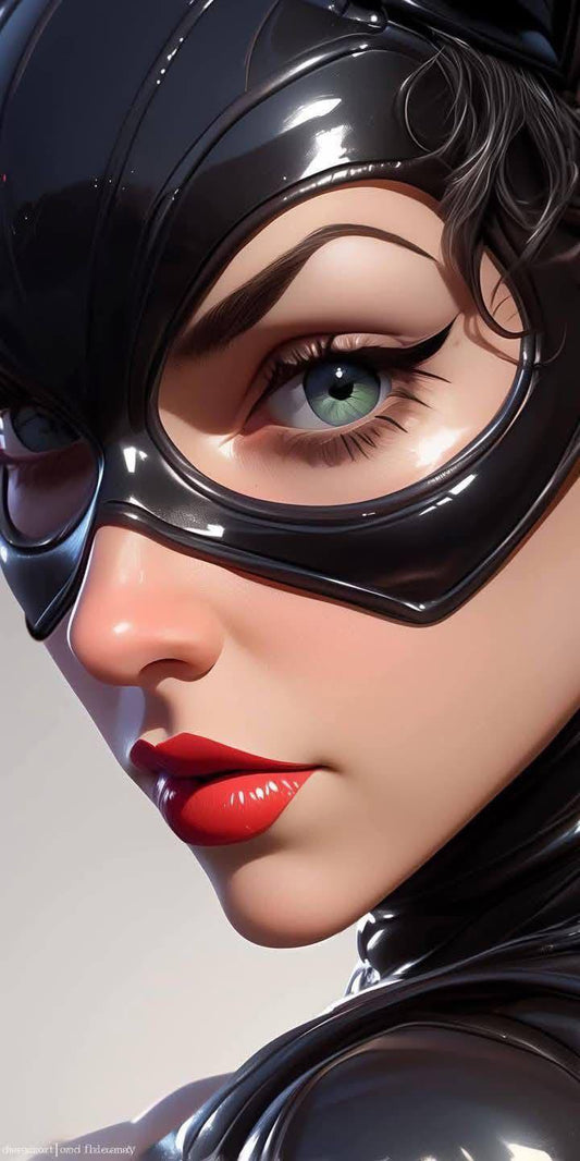 Catwoman Portrait Closeup (5) Print Poster