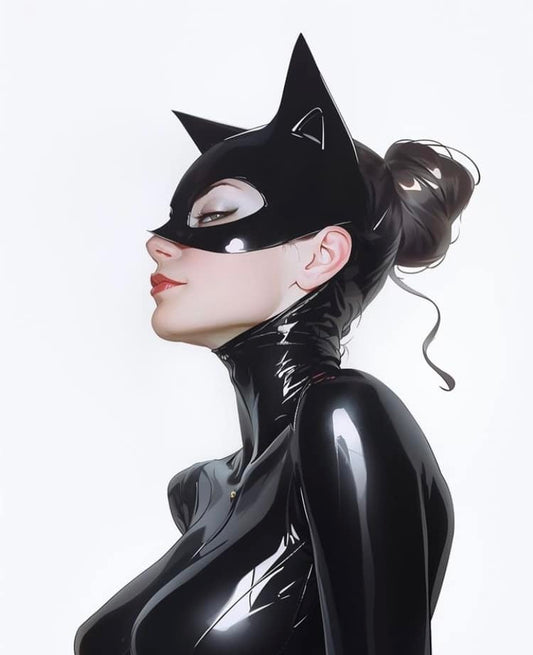 Catwoman Portrait Mysterious Angle Print Poster