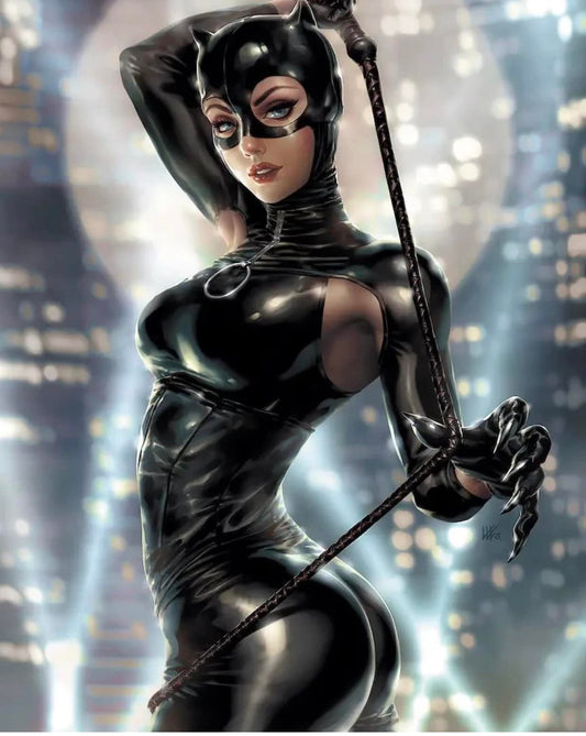 Catwoman Portrait Nightcity Print Poster