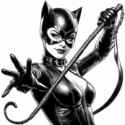Catwoman Portrait Sketch Print Poster