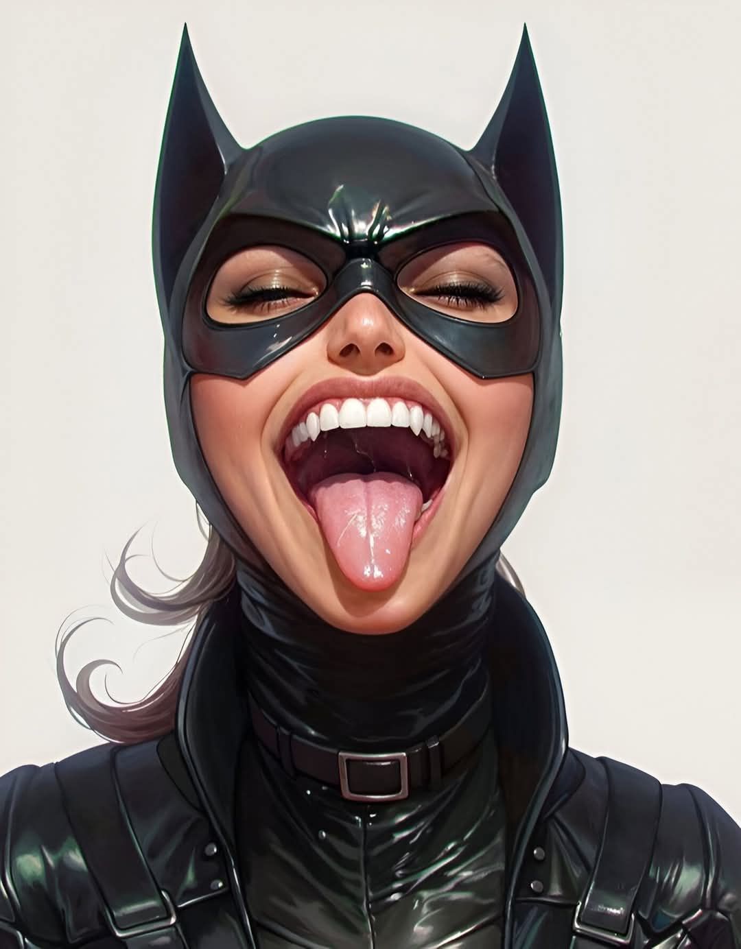 Catwoman Portrait Smiling Print Poster