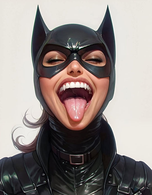 Catwoman Portrait Smiling Print Poster