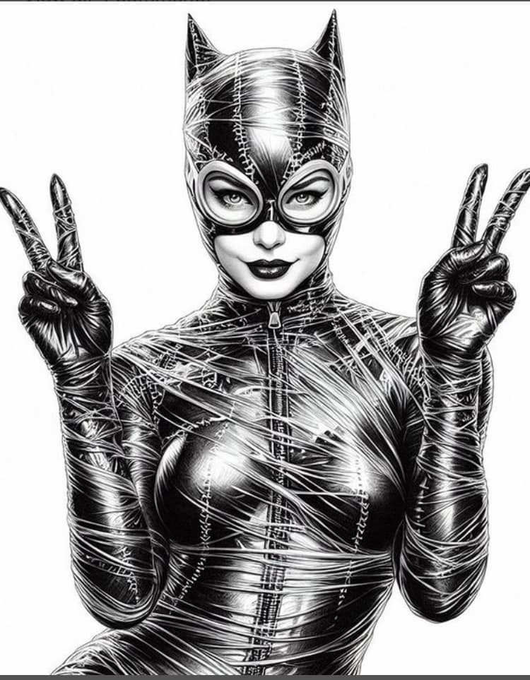 Catwoman Portrait Victory Pose Print Poster