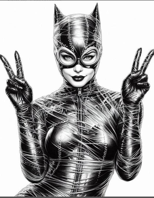 Catwoman Portrait Victory Pose Print Poster