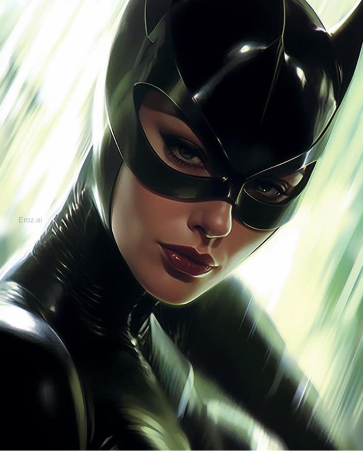 Catwoman Portrait (10) Print Poster