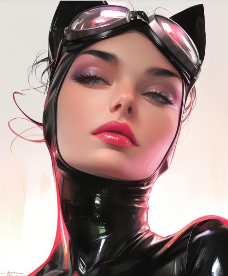 Catwoman Portrait (13) Print Poster