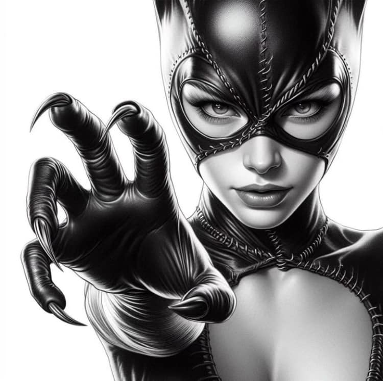 Catwoman Portrait (15) Print Poster