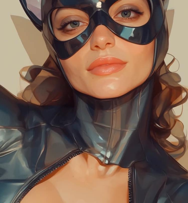 Catwoman Portrait (17) Print Poster